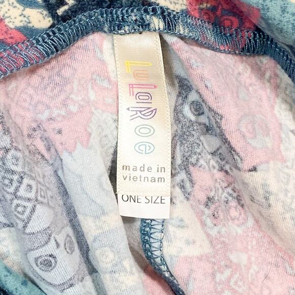 Lularoe Pastel Owl Leggings OS - Picture 5 of 5